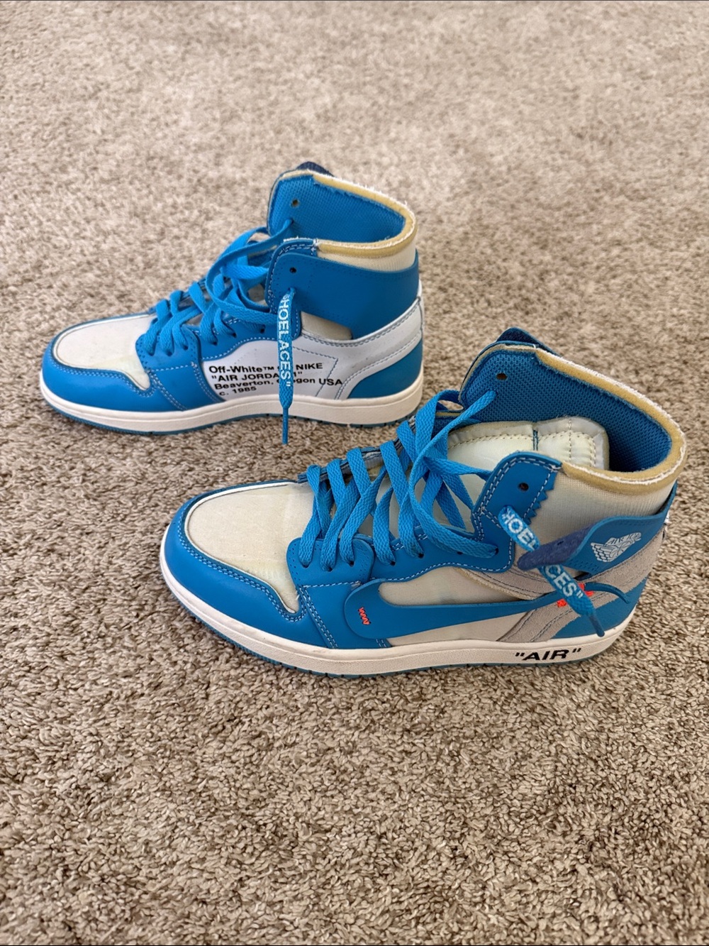 Jordan 1 baby blue off-whites